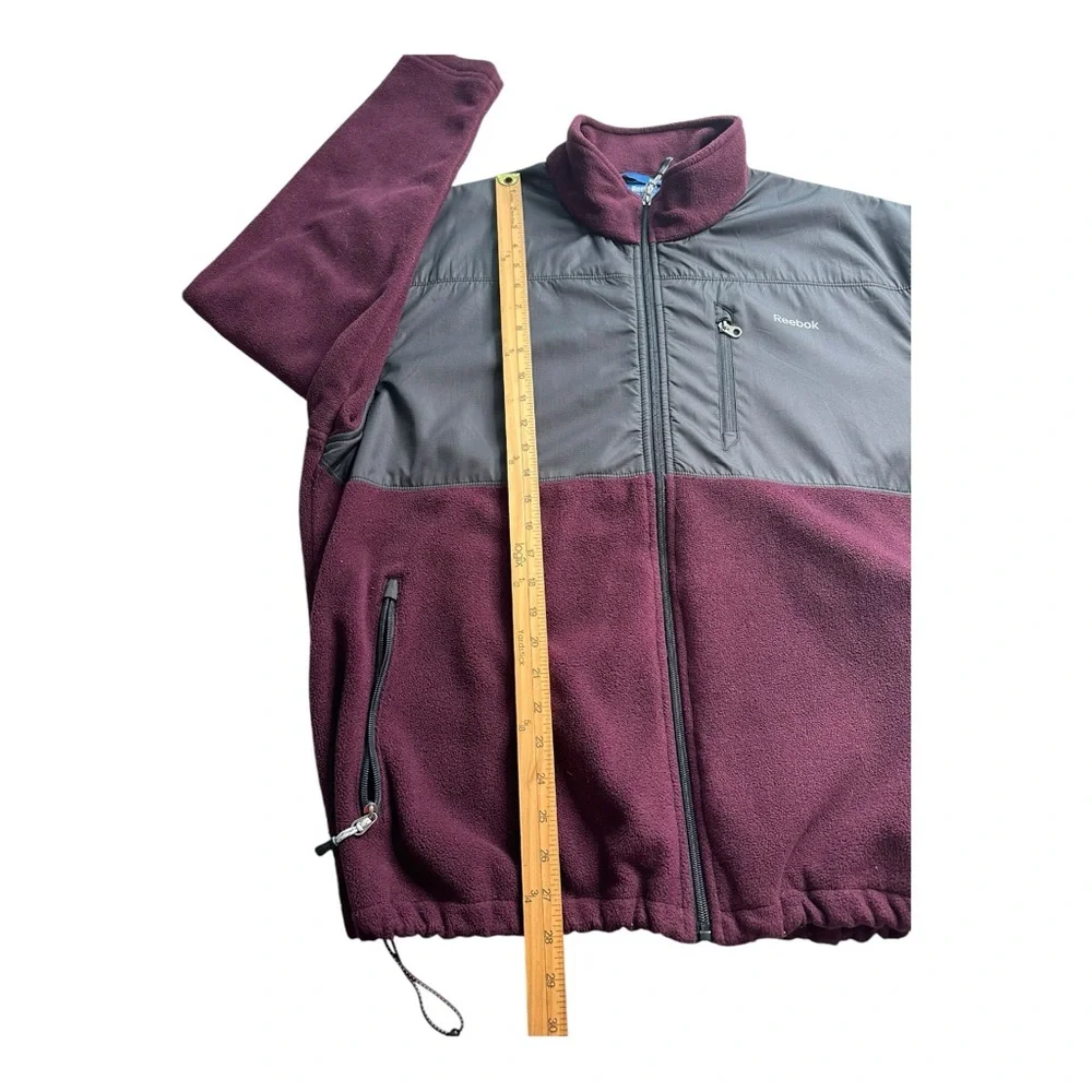 Fleece‎ Zip Up  Burgundy/Gray Jacket Size X-Large Youth